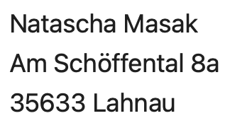 Anschrift